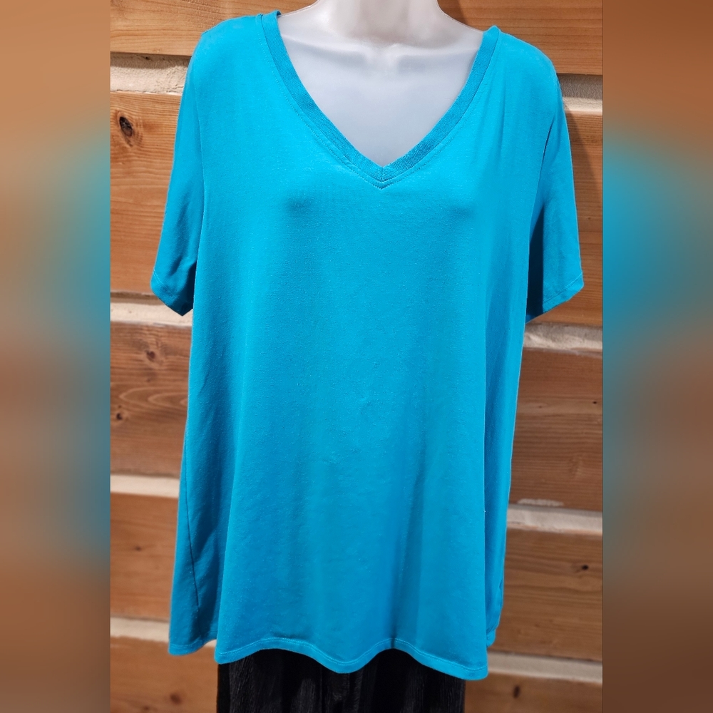LulaRoe XL Turquoise "Christy T"